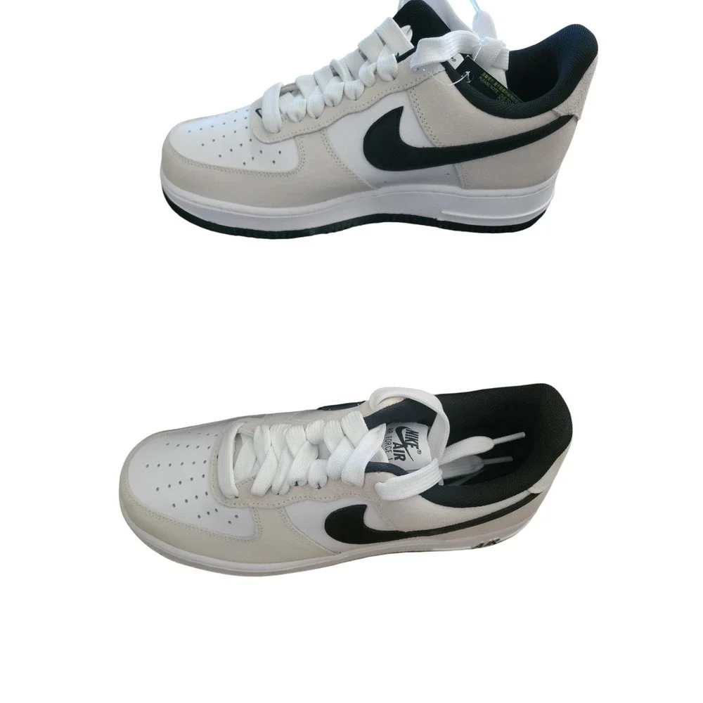 Nike Air Force 1 07 LV8 White Black Light Bone‎ Sneakers IB6388-100 Mens 8.5-W10